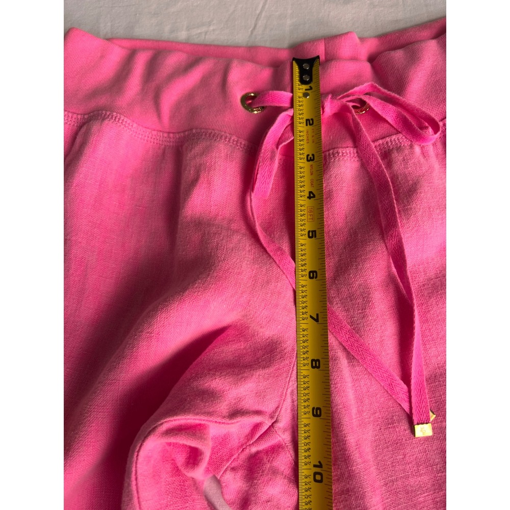 Lilly Pulitzer bright pink linen beach pants size large - Picture 11 of 15